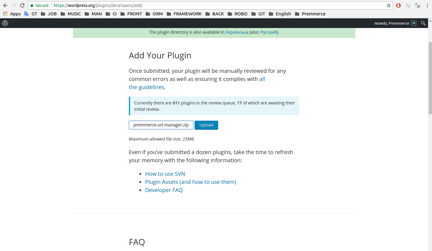 Add Plugin to WordPress Directory