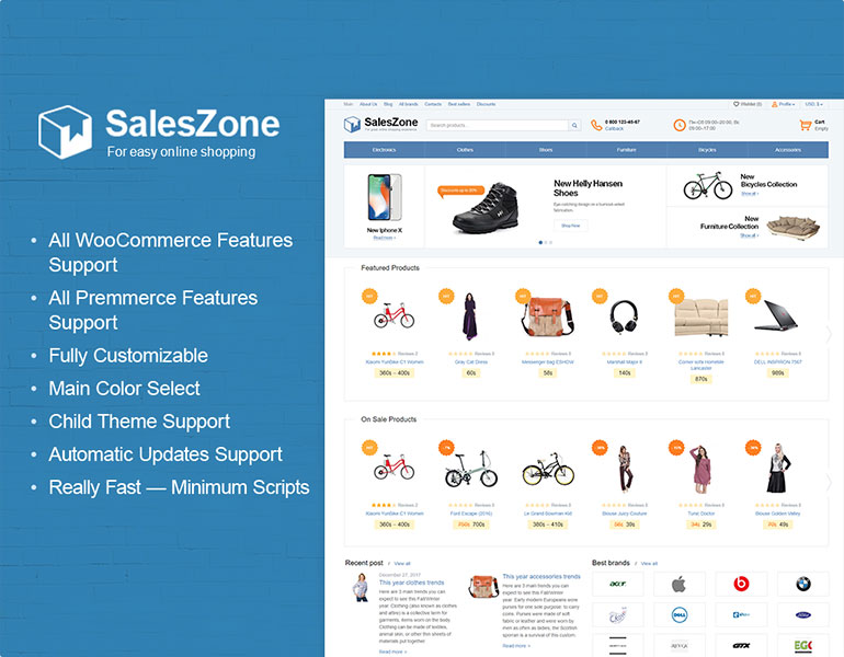 SalesZone, the Free Theme for  WooCommerce