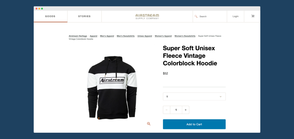 Screenshot of a product page on a WooCommerce store