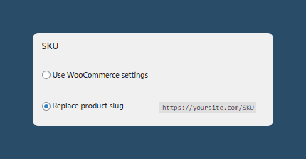 Add SKU to product slug