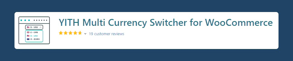 YITH Multi Currency Switcher for WooCommerce