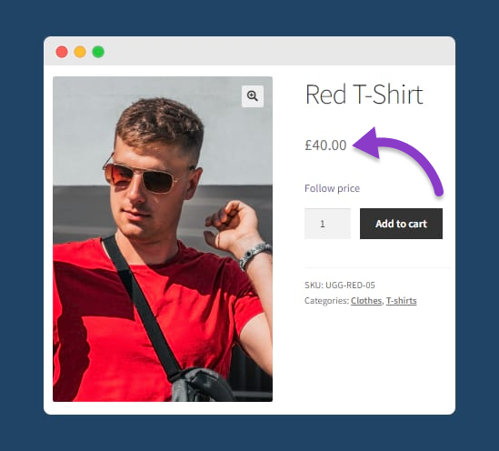 Red T-Shirt price in GBP