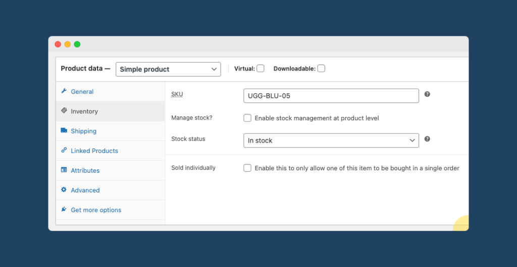 Set SKUs for products in WooCommerce