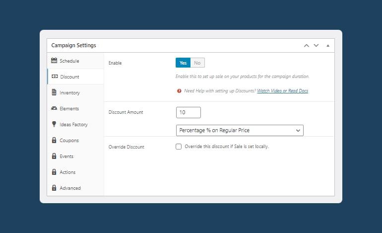 Configure flash sale settings