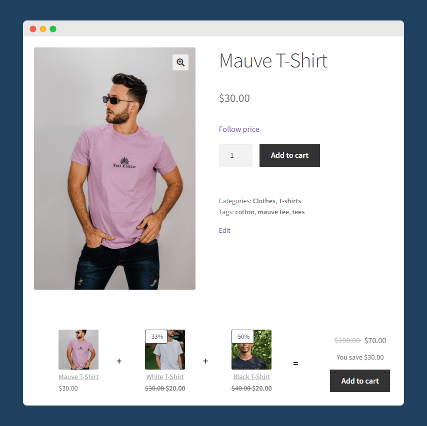 Review your product bundle’s appearance on the store front end.