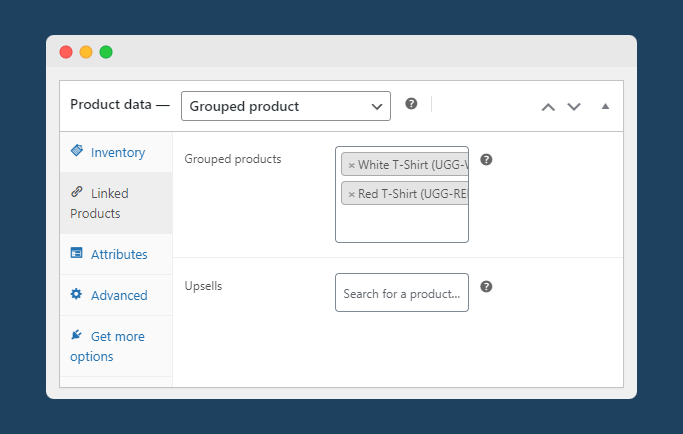 Add grouped products to your primary product.