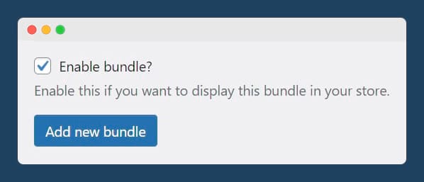 Frequently Bought Together – checkbox that enables bundles in your store.