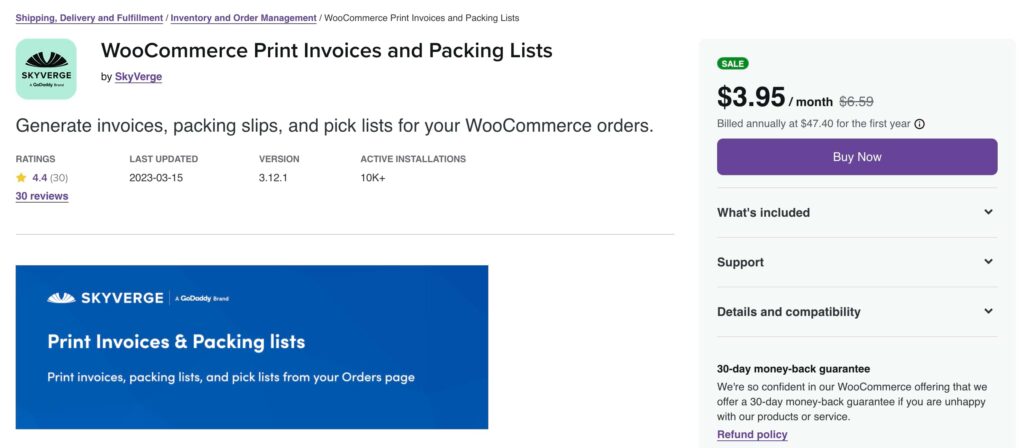 WooCommerce Print Invoices adn Packing Lists