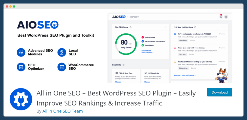 All in One SEO WordPress plugin