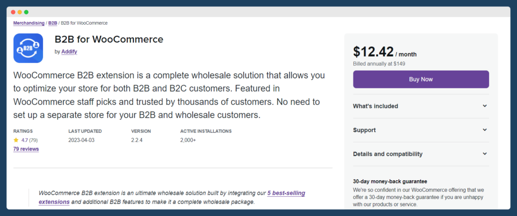 B2B for WooCommerce plugin.