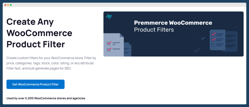 WooCommerce Product Filter plugin page.