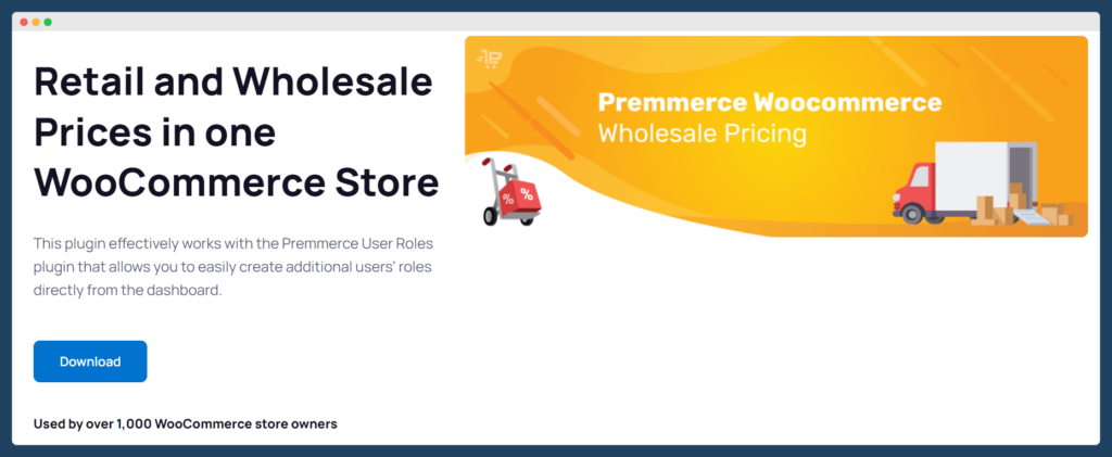 WooCommerce Wholesale Pricing plugin page.